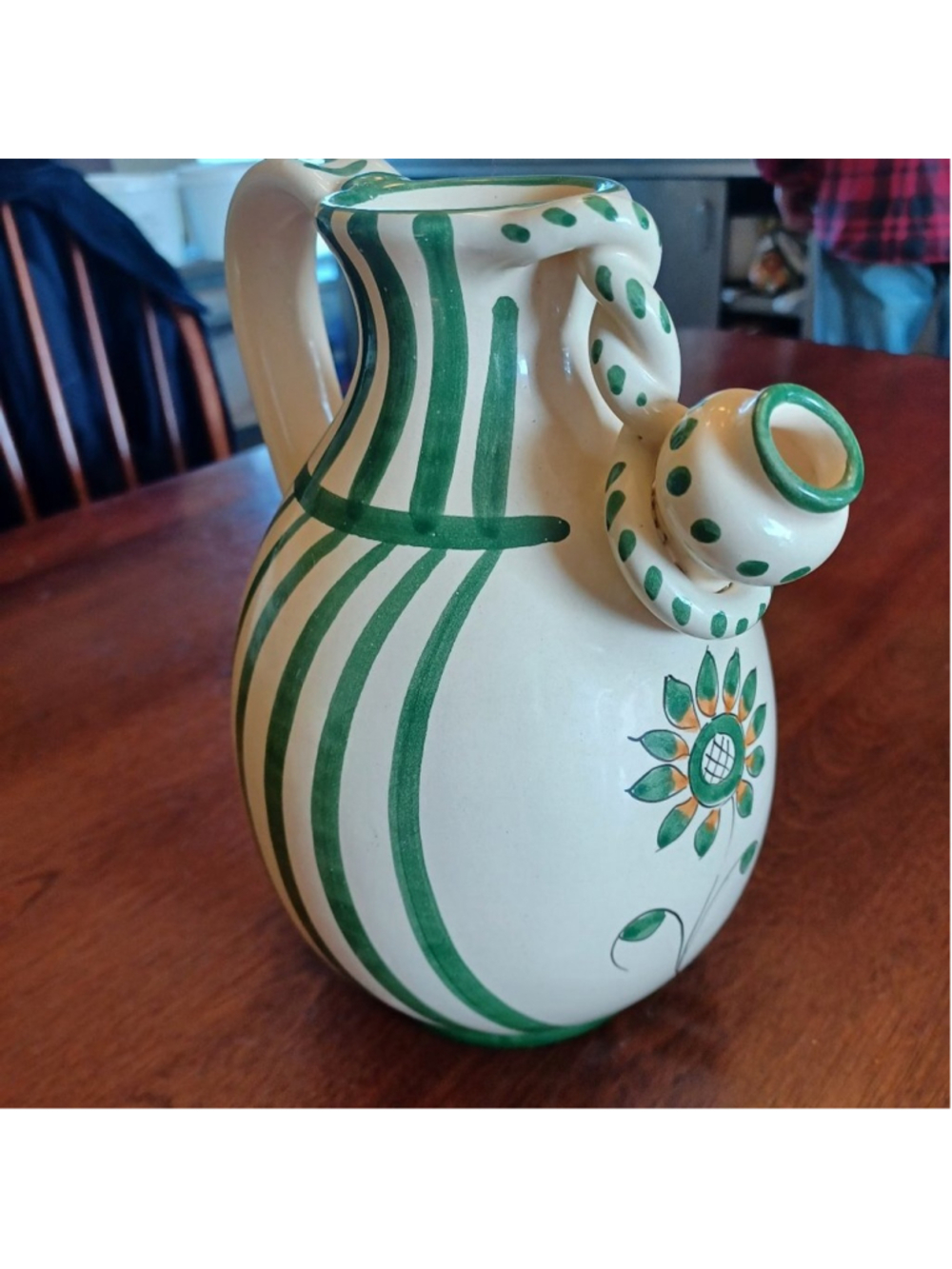 1960s Italian L'Etruria Cortona‎ Ceramic Olive Oil Jar